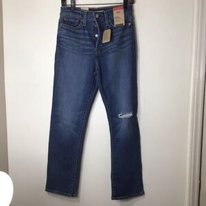 NWT Levi’s jeans wedgie straight high rise 28 women blue classic